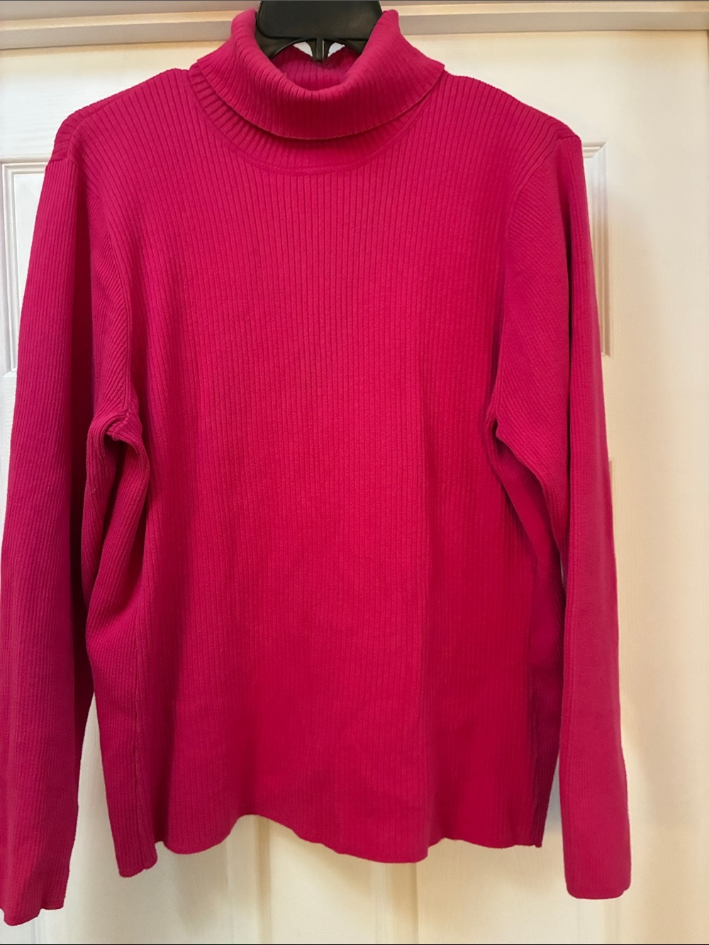 Coldwater Creek Hot Pink Ribbed Turtleneck Sweater 2X